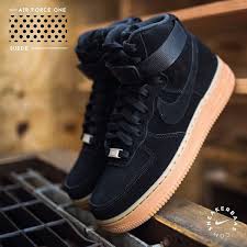 Nike Air Force 1 Black Gum Sole High Sneakerbaas On Instagram Nike Nike Nikeair Airforce1 Nike Wmns Air Force 1 Hi Suede This Editon Is Dressed In Nike Air Force Nike Airforce 1 Sneakers