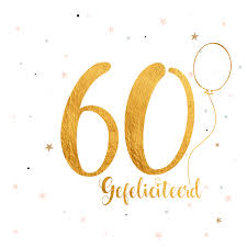 Verjaardagskaart Happy 60 Jaar Kaartje2go
