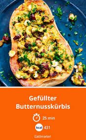 Gefullter Butternusskurbis Rezept Lebensmittel Essen Vegetarisches Essen Butternusskurbis