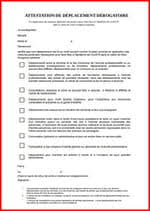 Générateur de certificat de déplacement. Attestation De Deplacement Le Nouveau Document A Telecharger