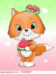 Download Cute Cartoon Baby Fox Vector Photo Free Trial Bigstock