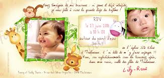 Voici quelques exemples gratuits de textes pour une carte de baptême : Faire Part Bapteme Original Jungle