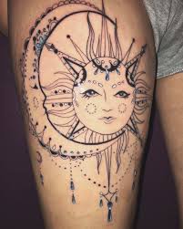 My New Addition On My Thigh Life Spiritual Live By The Sun Feel By The Moon Lucky13 Ipswich Tatto Nuevos Tatuajes Tatuajes Tradicionales Tatuaje Piercing