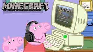 There are nine cute pictures of peppa pig, you can choose one you like from them, then piece together a complete picture. Peppa Pig Plays Minecraft Youtube