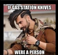 Honestly was expecting those tiny knifes you see in a little plastic bin like chapstick but these are standard size pocket knifes. Gas Station Knives Were Person Ifunny