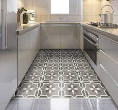 Kitchen floor mats will reduce the noise on the floor and also it prevents the dirt from the shoes and kitchen mats are made up of different materials. Geometric Vinyl Mat With Soft Grey Background Tenstickers