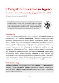 Il Progetto Educativo In Agesci By Fabrizio Coccetti Issuu