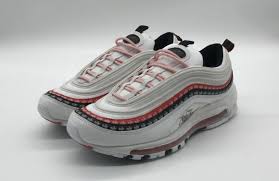 Replica Nike Air Max 97 Sketch Logo White Black Red Ck9397 100 D39sd3ae 99 00 Gochicsneaker Com In 2020 Nike Air Max 97 Air Max 97 Nike Air