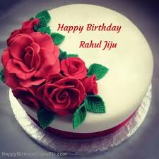 Happy birthday cake pictures and happy birthday cake images can be used for deciding the type of birthday cake you can order on this day to make it more special. Roses Birthday Cake Of Rahul Jiju Cake Name Birthday Cake With Flowers Red Velvet Birthday Cake