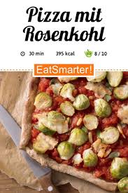 Pizza Mit Rosenkohl Rezept In 2020 Rezepte Gesunde Rezepte Hauptspeise