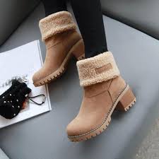 Bienvenue sur spartoo, le spécialiste de la vente de chaussure sur internet. Chaussures Femme D Hiver De Femme Flock Bottes Chaudes Martin Bottes De Neige Courte Bootie