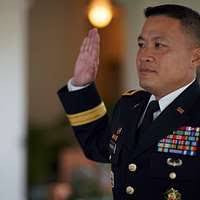 U.S. Air Force Lt. Col. Raymond Barben, incoming commander