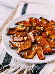 Soy Butter Glazed King Oyster Mushrooms Recipe Stuffed Mushrooms Soy Butter King Oyster Mushroom Recipe