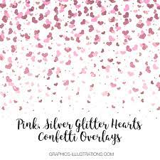Download Pink Silver Glitter Hearts Confetti Overlays 12 Png Photo Overlays