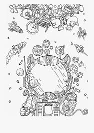 Use the download button to find out the full image of. Printable Coloring Doodle Sheets Space Clipart Pages Adults Spaces Transparent For Kidsmas Golden Slavyanka