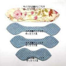 うさ耳リボン ふっくらタイプ の型紙 １ diy headband scrunchies diy diy hair accessories