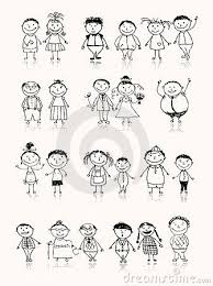 Happy Big Family Smiling Together Drawing Sketch Drawing Sketches Family Drawing Drawings