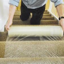 Carpet Protection Film Estink Carpet Floor Protector Self Adhesive Plastic Protection Film 24 X 328 Roll Tape For Stairs Rug Stair Carpet Protector Rugs On Carpet Stair Rugs