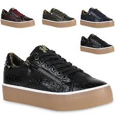 Nbeads.com bietet strassstein perlen zum basteln zum günstigen preis. Damenschuhe 37 40 Damen Snake Kroko Sneaker Sportschuhe Plateau Mit Strass Und Perlen Gr Gspbl