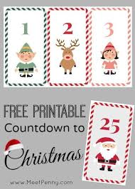 Free Printable Countdown To Christmas Meet Penny Christmas Countdown Christmas Advent Calendar Christmas Calendar