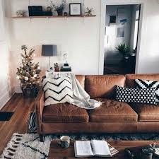 Black And White Living Room With Brown Couch Pin By Go See Be On Decor Brown Living Room Room Inspiration Home Decor