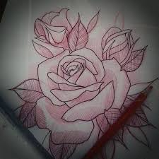 Image Result For Neo Traditional Rose Tattoo Flash Neo Traditional Roses Traditional Rose Tattoos Rose Drawing Tattoo