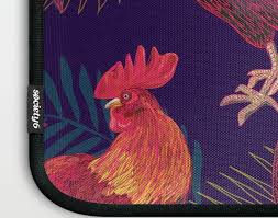 2017 Rooster Year Laptop Sleeve By Anna Koto Society6 Rooster Year Rooster Laptop Sleeves