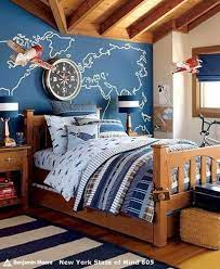 Get Inspired To Create A Trendy Bedroom For Little Boys With These Decorations And Furnishings Check Travel Themed Bedroom Airplane Room Decor Bedroom Themes