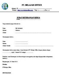 Contoh Surat Keterangan Kerja Belajar Office