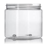 16 oz clear PET plastic single wall jar