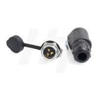 HangTon LP20 3 Pin Aviation Circular Connector Quick Disconnect 30 Amp  Power Bulkhead Male Cable Plug Female Panel Socket (Rear-nut Mount)
