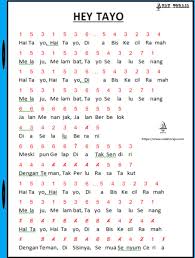 Dari pulau dan benuaterdengar selalu truslagu pujian semuabagi nama penebus glo. Not Angka Lagu Hey Tayo