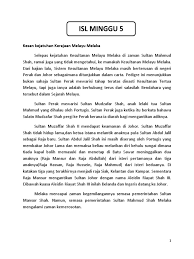 Kesultanan melayu melaka telah diasaskan oleh parameswara pada 1400. Isl Minggu 5 Kesan Kejatuhan Kerajaan Melayu Melaka