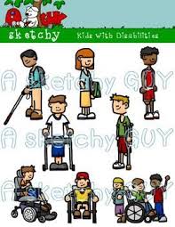 A child has special educational needs if they have a learning problem or disability that make it more difficult for them to learn than most children their age. Kids With Disabilities Clipart Clip Art Special Needs Kids Grayscale