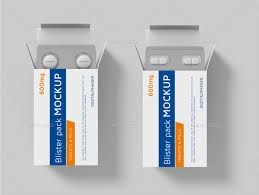 Download Tablets Capsule Blister Pack Box Mockup Box Mockup Blister Pack Photoshop Tutorial Design