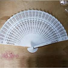 personalized white sandalwood hand fans