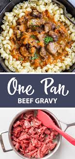 One Pan Beef Gravy In 2020 Beef Gravy Recipe Recipes Easy Beef