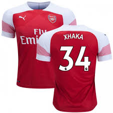Authentic Granit Xhaka 34 Arsenal Fc Jersey Mens Home Red