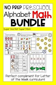 Looking For Math Activities That Integrate The Alphabet These No Prep Worksheets Are P Alphabet Kindergarten Alphabet Activities Preschool Alphabet Preschool