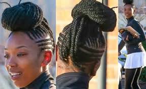 Brandy hairstyles, haircuts and colors. Brandy Was Spotted In Town Wearing Braids Hair Styles Braided Hairstyles Current Hair Styles
