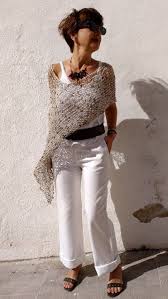 Off White Knit Poncho For Women Cotton Dress Top Women S Poncho Hand Knit White Wrap Gifts For Wife Cotton Summer Poncho Women Cotton Dress Ladies Poncho Knitted Poncho