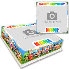 One topper includes the text happy birthday. Cocomelon Birthday Cake With Photo Eatyourphoto