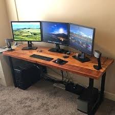 Industrial Nightstand End Table Beam End Table Steel And Etsy Diy Computer Desk Home Office Setup Rustic Desk