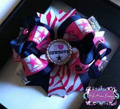 Pink Dallas Cowboys Ott Boutique Bow On Etsy 10 00 Boutique Bows How To Make Bows Diy Hair Pieces