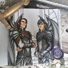 Also a random picture of jesus! My Acotar Colouring Book Cassian And Azriel I
