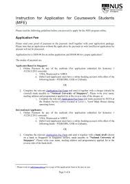 Be meticulous in taking the time to carefully research and tailor different cover letters · address your letter to a named individual · limit your letter to one . Instruction For Application For Coursework Students Mfe