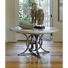 Lexington Oyster Bay Calerton Round Pedestal Dining Table In Oyster Dining Table Round Dining Table Extendable Dining Table