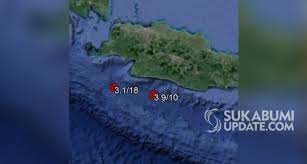 Gempa hari ini « gempa bumi « gempa terkini. Dua Gempa Bumi Di Selatan Sukabumi Malam Ini