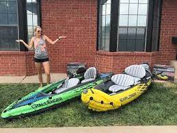 Inflatable Kayak Intex Challenger K2 Vs Intex Explorer K2 Kayak Unboxing Review And Side By Side Comparison Part 1 Youtu In 2021 Inflatable Kayak Kayaking Inflatable