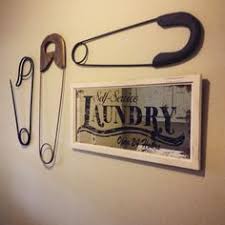Laundry Room Wall Decor Large Safety Pins And Mirror Laundry Room Wall Decor Laundry Room Wall Art Primitive Laundry Rooms